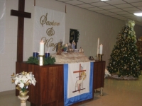 Altar Decorated for Christmas